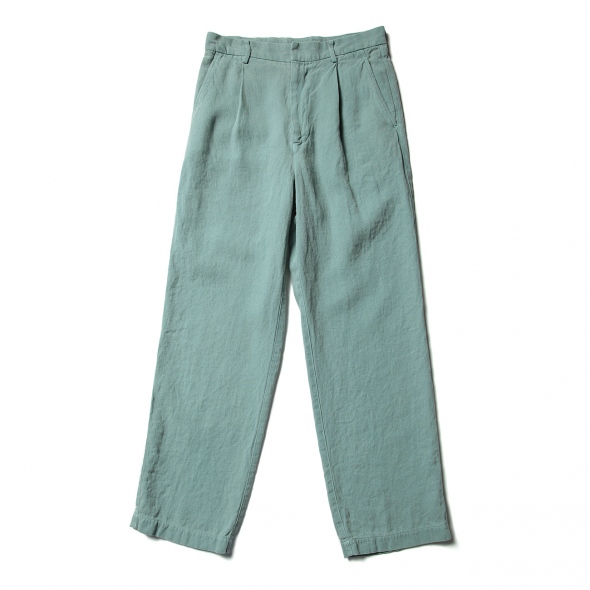 WASHI DUCK CANVAS SLACKS (メンズ) - Faded Green