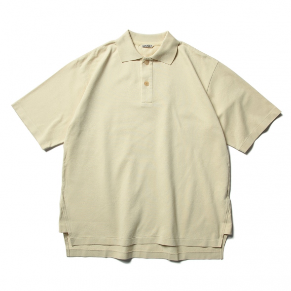 SUPER FINE COTTON SALT SHRINK PIQUE BIG POLO (メンズ) - Light Yellow