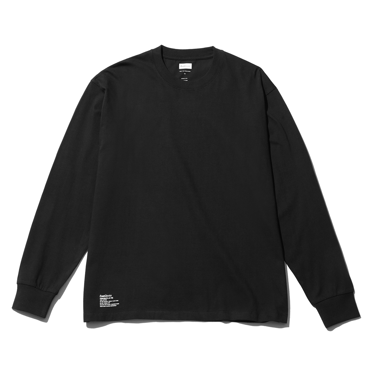 DRY JERSEY L/S CREW NECK TEE - Black