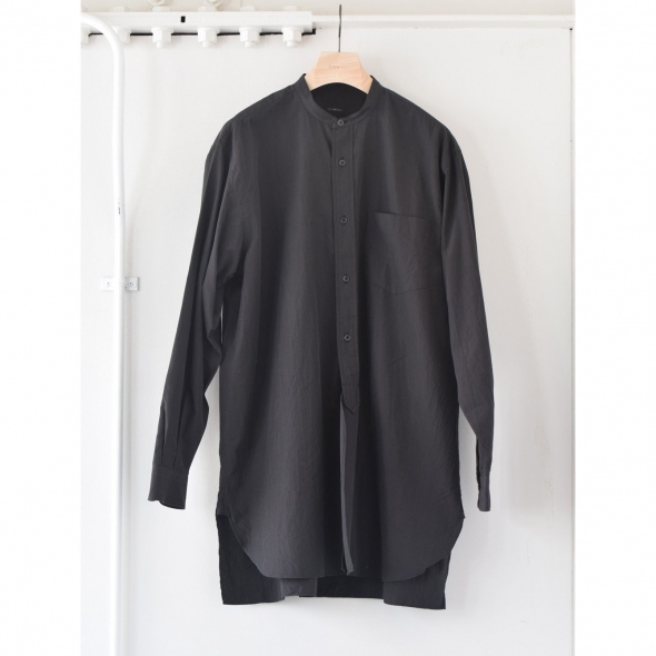 COMOLI / コモリ | バンドカラーシャツ - Black | 通販 - 正規取扱店