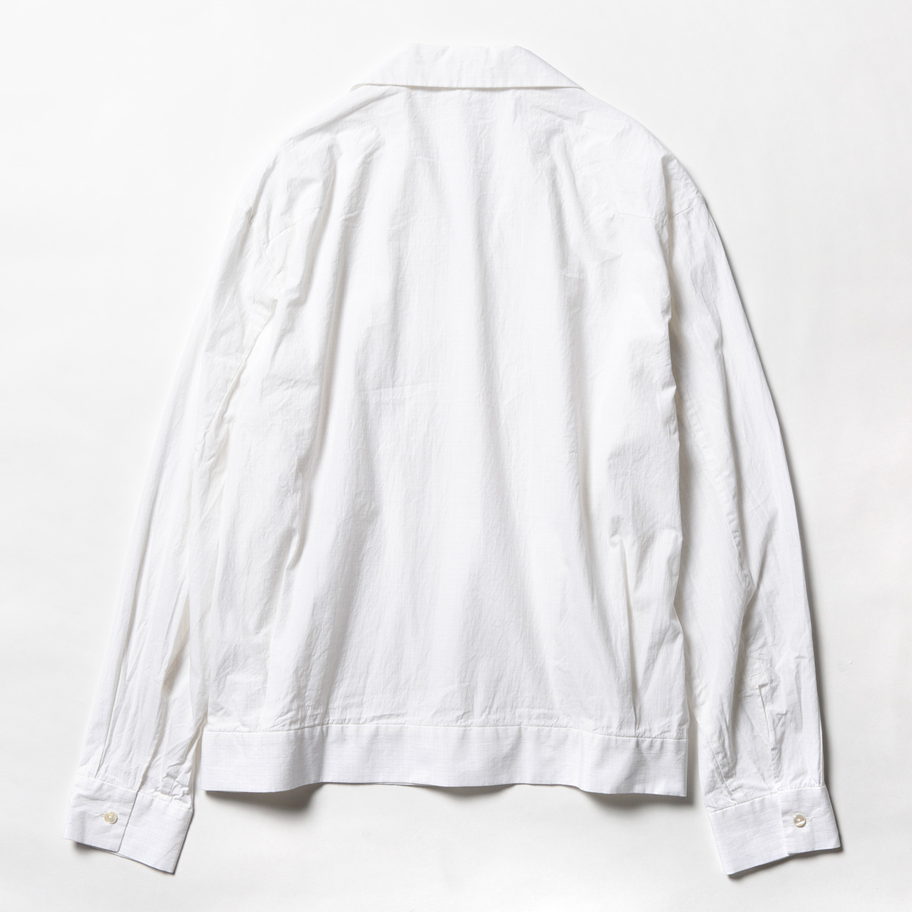 URU / ウル | OPEN COLLAR L/S SHIRTS / COTTON SILK WEATHER - White