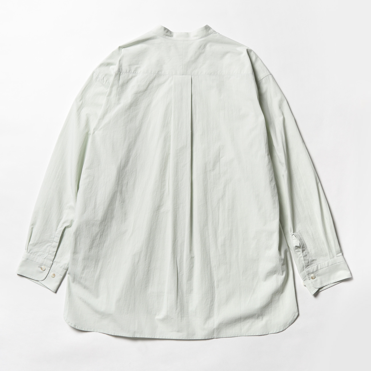 URU / ウル | STAND COLLAR L/S SHIRTS / COTTON PIN WEATHER - L.Mint