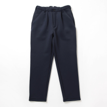 SMOOTH DOUBLE-KNIT TROUSERS - Navy