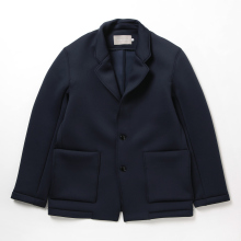 SMOOTH DOUBLE-KNIT JACKET - Navy