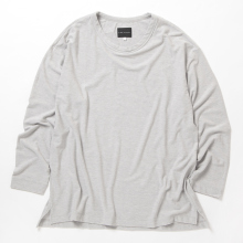 CURLY / カーリー | CASHMERE SILK L/S TEE - Ice Gray