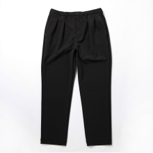 CURLY / カーリー | KNIT GEORGETTE 2TUCK PANTS - Black