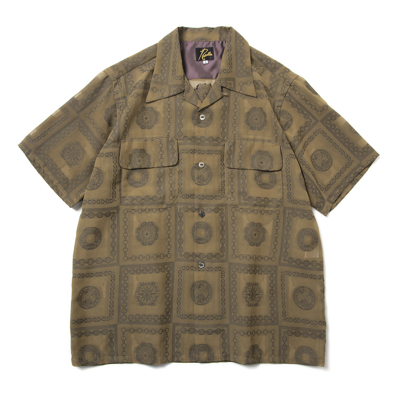 Needles / ニードルズ | S/S Classic Shirt - PE/R Chain Border Jq