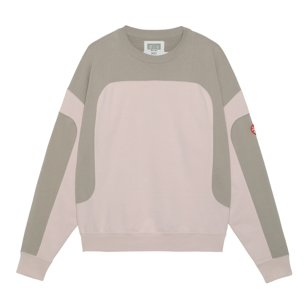 CURVED SWITCH CREW NECK - Pink