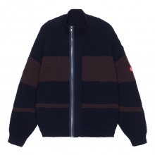 C.E / シーイー | WASHED P LINE ZIP UP KNIT - Navy