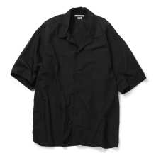 blurhms / ブラームス | Chambray Open-collar Shirt - Black