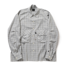 DAIWA PIER39 / ダイワピア39 | TECH SPORTS OPEN COLLAR SHIRT L/S GREN PLAID - Lt.Gray
