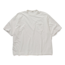 INTERIM / インテリム | SEA ISLAND TOMPKINS LOOP JERSEY / HYPER BIG BINDER NECK TUBE POCKET TEE - White