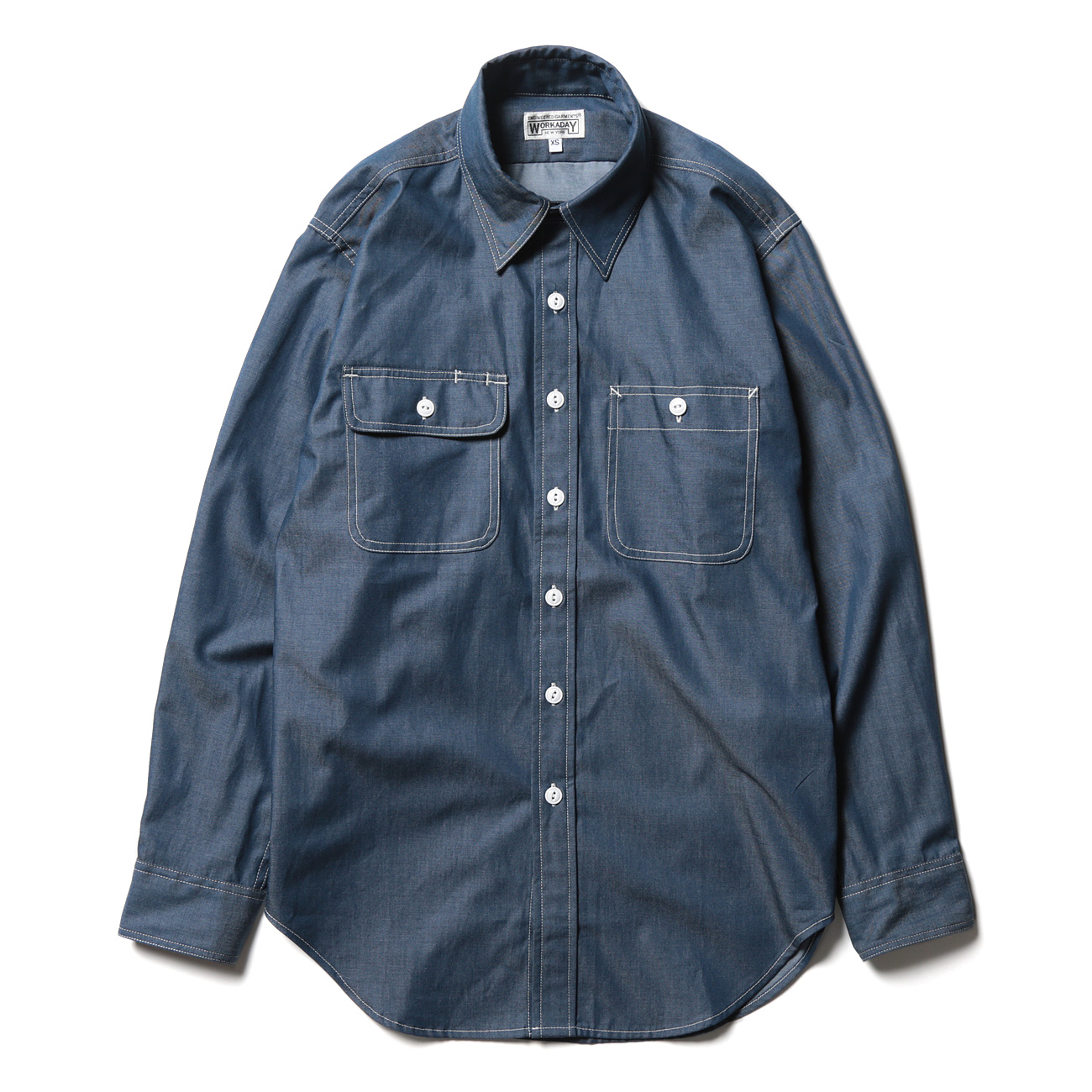 Engineered Garments WORKADAY コットンシャツ M 白 Engineered Garments Work Shirt | Ivory Cotton Micro Sanded