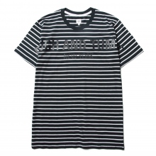 RANDT / アールアンドティー | Logo S/S Stripe T-Shirt - RANDT - Nvy/Wht