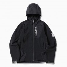 and wander / アンドワンダー | stretch shell jacket - Black