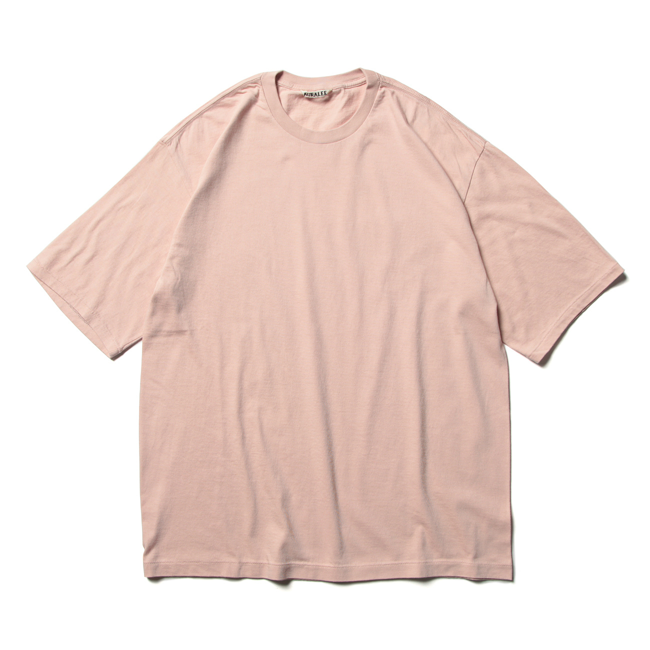 AURALEE SEAMLESS CREW NECK HALF SLEEVE TEE Light Pink COLLECT STORE