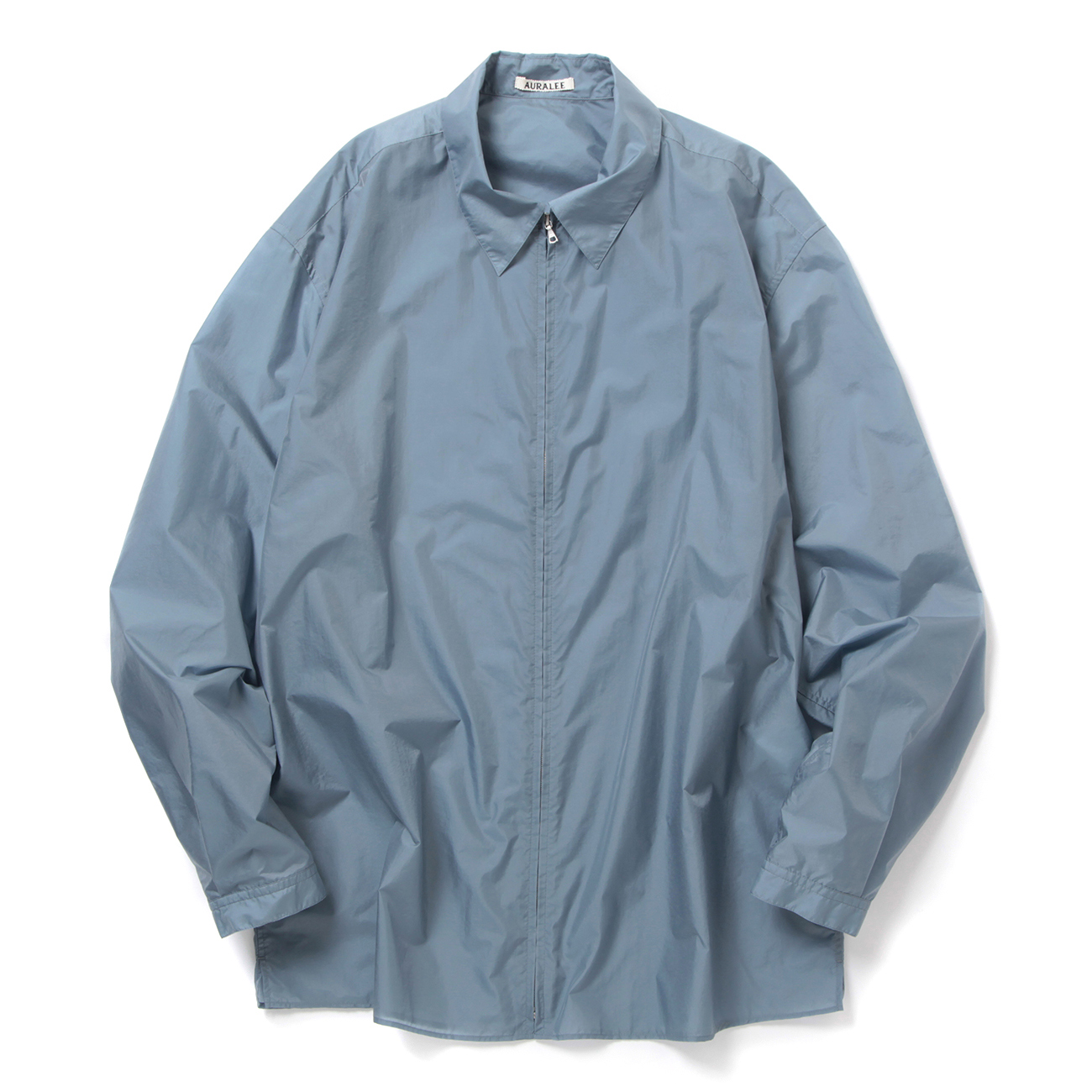 LIGHT NYLON ZIP SHIRT (メンズ) - Blue Gray