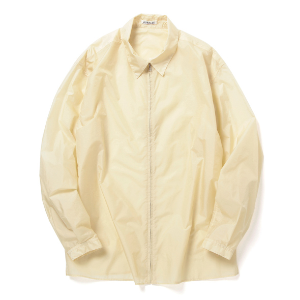 LIGHT NYLON ZIP SHIRT (メンズ) - Light Yellow