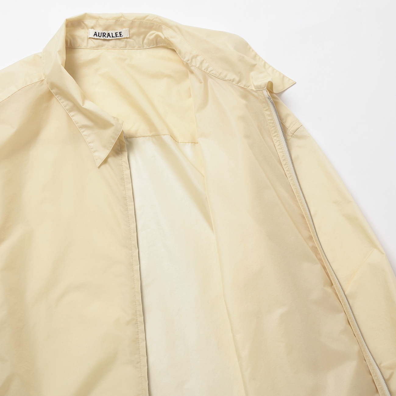 LIGHT NYLON ZIP SHIRT (メンズ) - Light Yellow