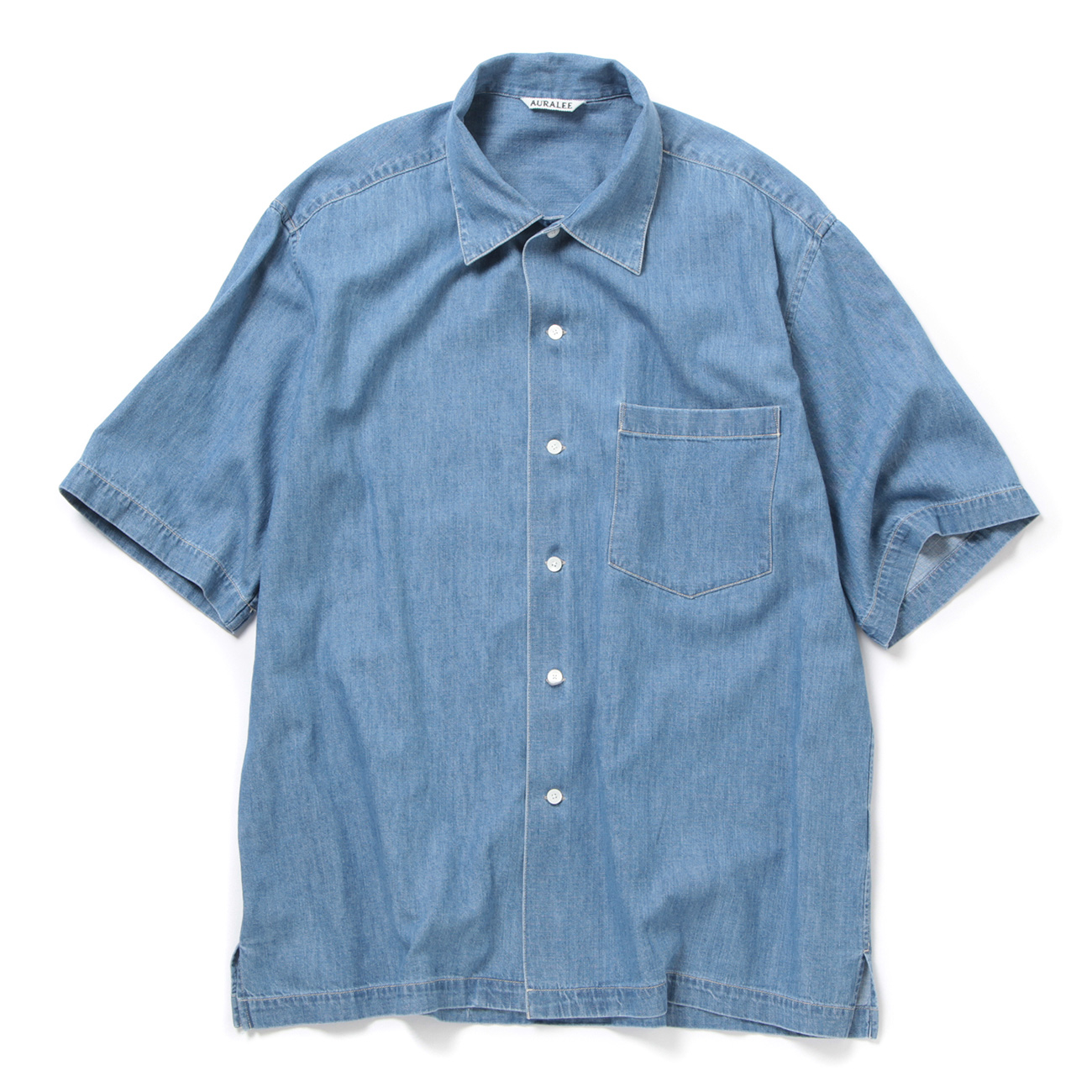 AURALEE / オーラリー | SELVEDGE SUPER LIGHT DENIM HALF SLEEVED 