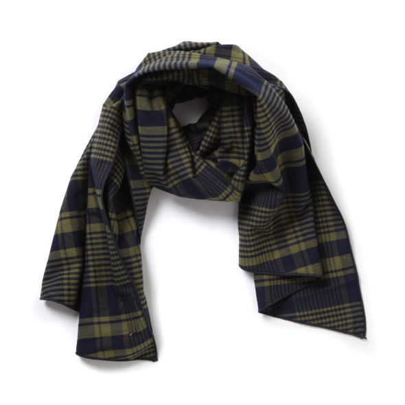 24SS 新品 Engineered Garments LONG SCARF Engineered Garments Long Scarf Cotton Madras Plaid Olive | HAVEN