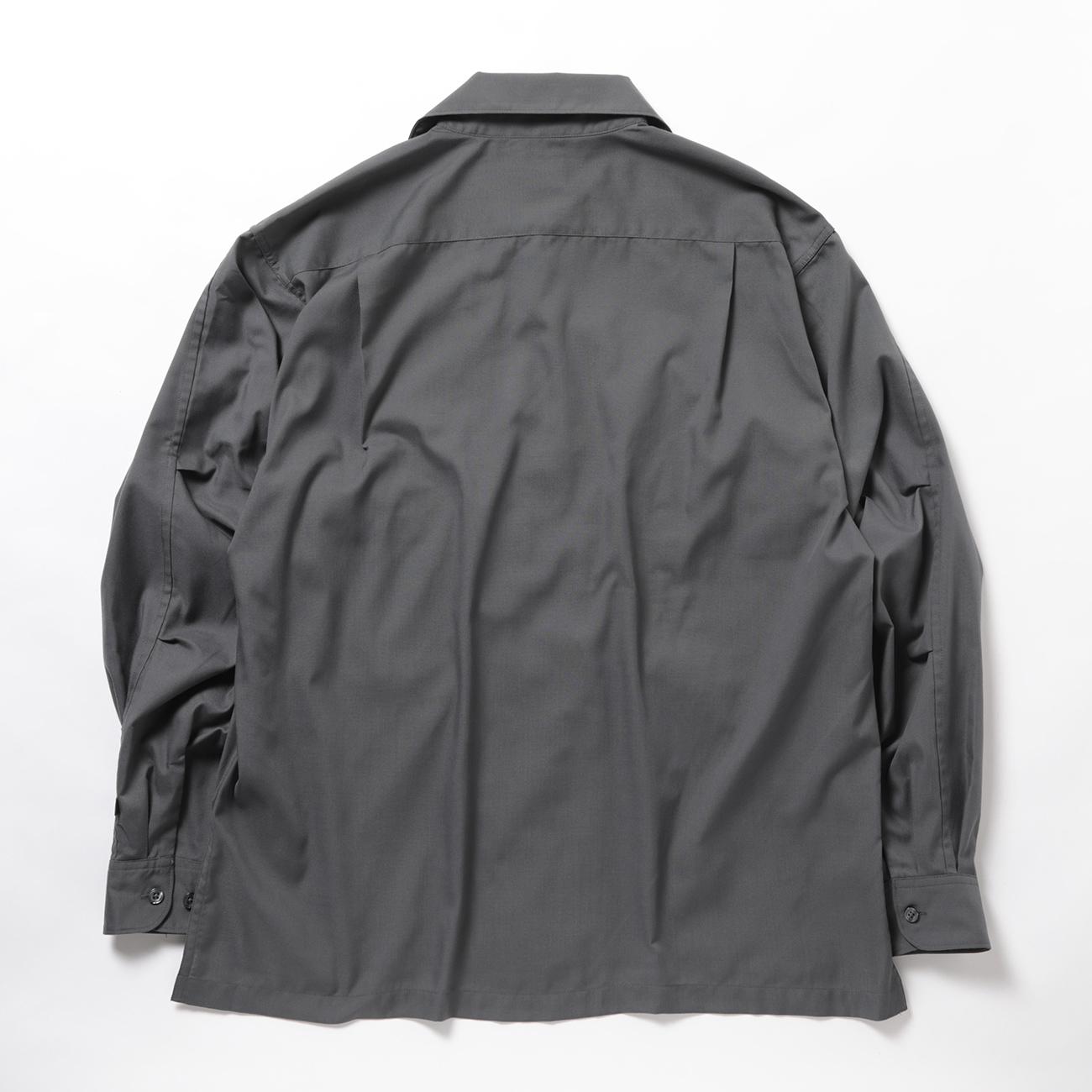 新品タグ付 meer. OPEN COLLAR SHORT SHIT チャコール - メルカリ