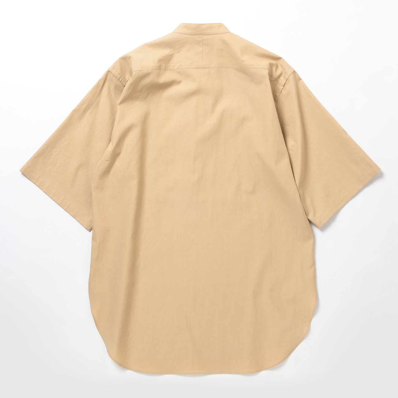 WASHED FINX TWILL HALF SLEEVED P/O SHIRT (レディース) - Light Brown