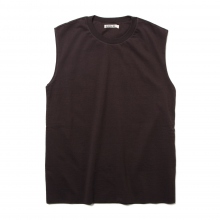 AURALEE / オーラリー | ORGANIC COTTON HIGH GAUGE JERSEY SLEEVELESS (レディース) - Dark Brown