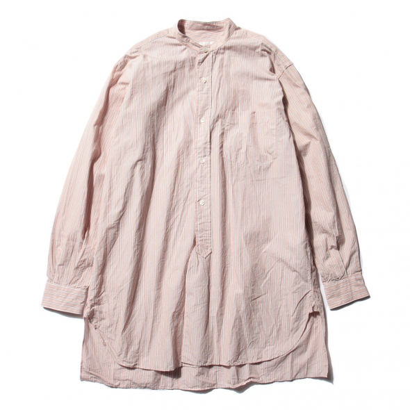 COMOLI / コモリ | バンドカラーシャツ - Pink Stripe | 通販 - 正規