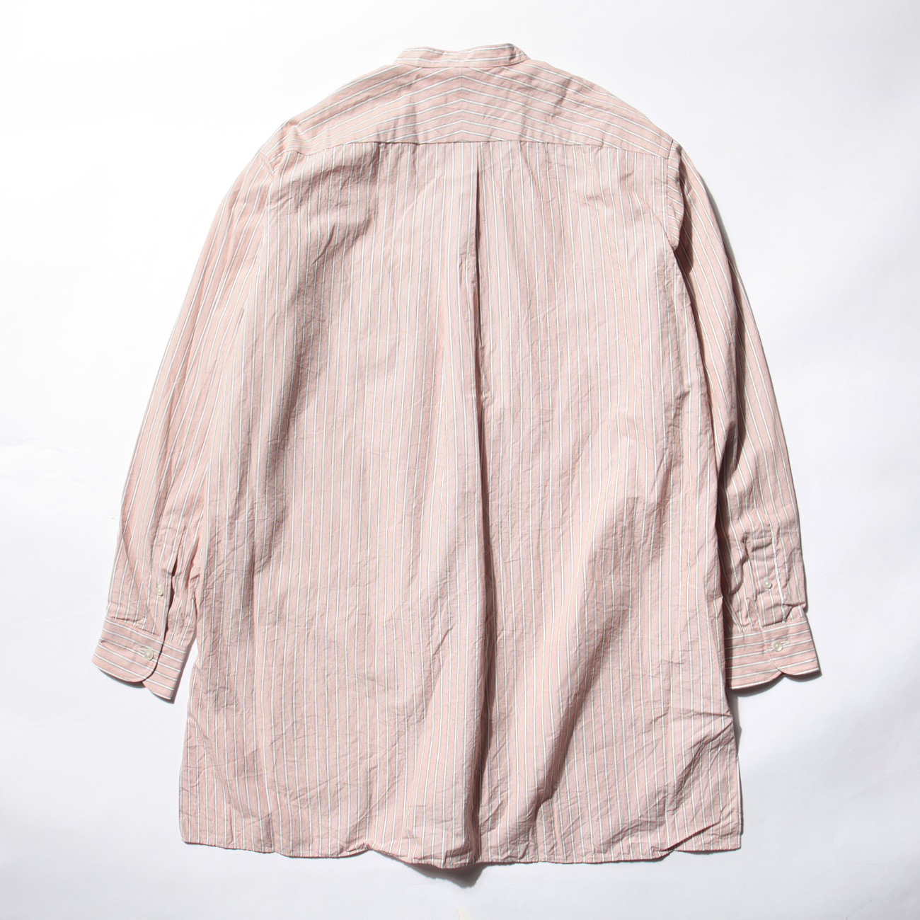 【18ss/希少】comoli バンドカラーシャツ ピンクストライプ サイズ 2