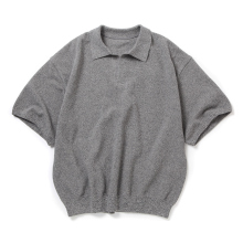 crepuscule / クレプスキュール | Light Moss Stitch Polo - D.Gray