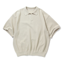 crepuscule / クレプスキュール | Light Moss Stitch Polo - Ivory