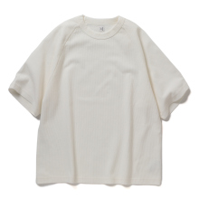 blurhmsROOTSTOCK / ブラームスルーツストック | Rough&Smooth Thermal Raglan Tee - Off
