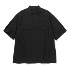 blurhmsROOTSTOCK / ブラームスルーツストック | Hard Twist Chambray Work Shirt S/S - Black