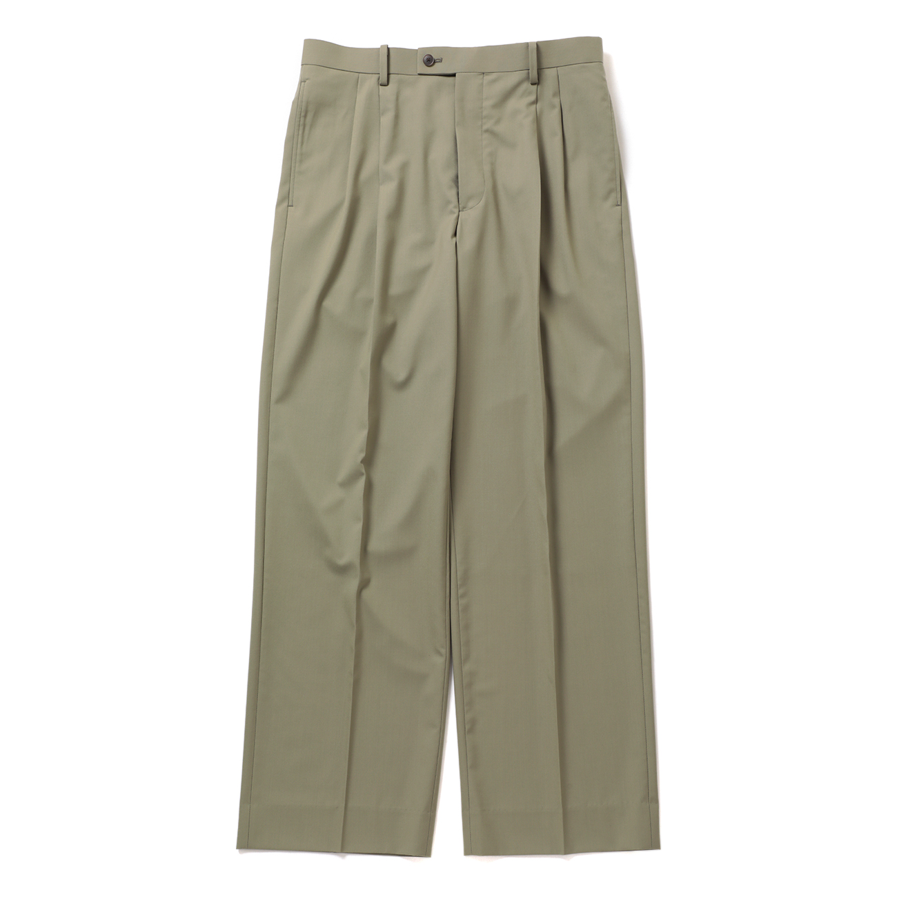 ULTRA FINE TROPICAL WOOL TWO-TUCK SLACKS