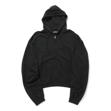 HIGH TWIST LIGHT SWEAT ZIP PARKA- Black