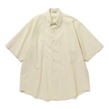 AURALEE / オーラリー | WASHED FINX TWILL BIG HALF SLEEVED SHIRT (メンズ) - Vanilla