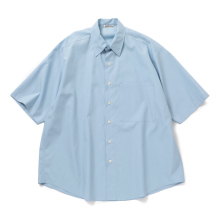 AURALEE / オーラリー | WASHED FINX TWILL BIG HALF SLEEVED SHIRT (メンズ) - Light Blue