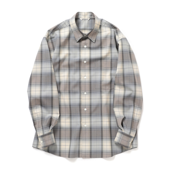 オーラリー　auralee チェックシャツ AURALEE / オーラリー | SUPER LIGHT WOOL CHECK SHIRT (メンズ