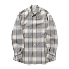 AURALEE / オーラリー | SUPER LIGHT WOOL CHECK SHIRT (メンズ) - Blue Gray Check
