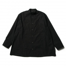 th / ティーエイチ | Oversized Band collar Shirt - Black