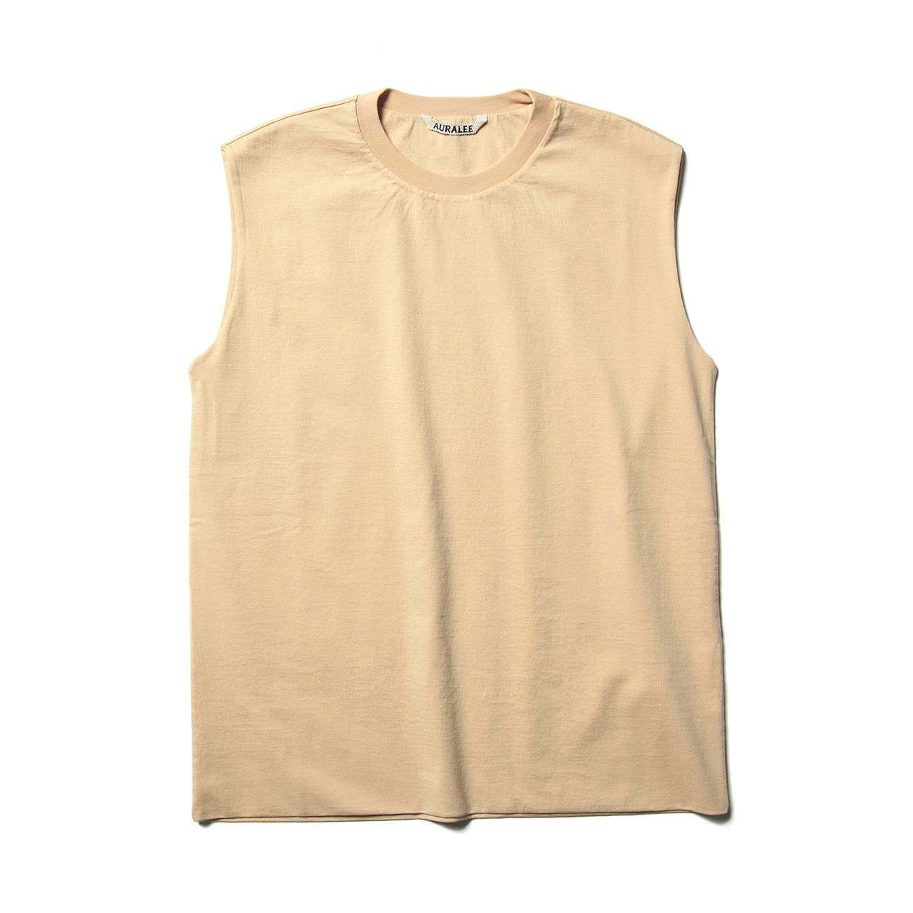 AURALEE◆ORGANIC COTTON HIGH GAUGE JERSEY SLEEVELESS/1/BEG/A22SD02RT Namu Shop - Auralee Organic Cotton High Gauge Jersey
