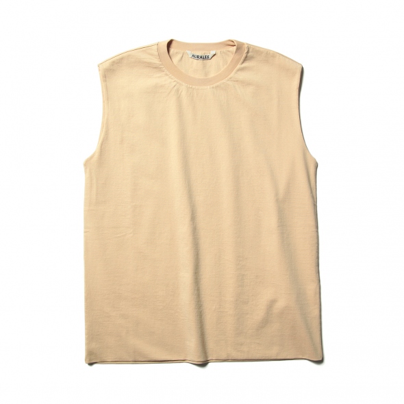 AURALEE / オーラリー 22SS A22SD02RT ORGANIC COTTON HIGH GAUGE JERSEY SLEEVELESS ノースリーブカットソー AURALEE(オーラリー) 22SSORGANIC COTTON HIGH GAUGE JERSEY