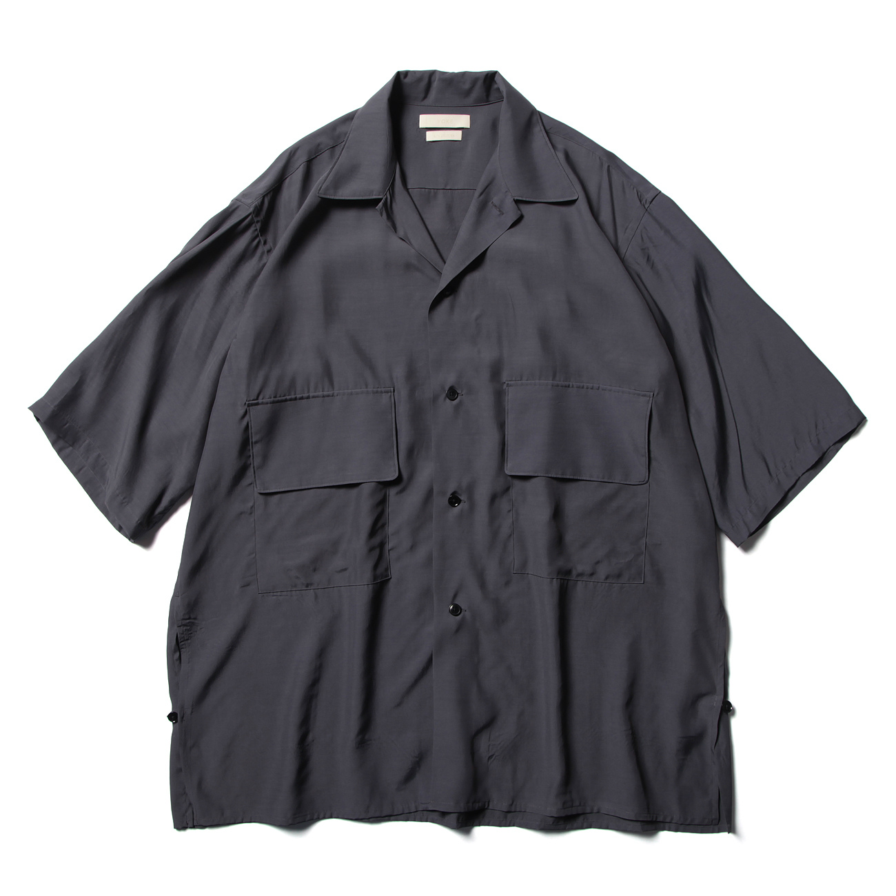 YOKE / ヨーク | HALF SLEEVES BIG FLAP SHIRT - Fog Navy | 通販