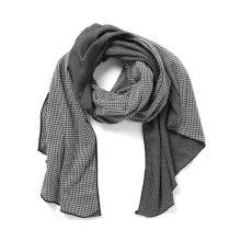 ENGINEERED GARMENTS / エンジニアドガーメンツ | Long Scarf - Polyester Houndstooth Knit Jersey - Black