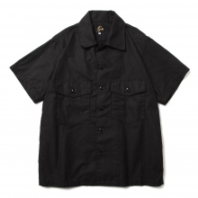 S/S Fatigue Shirt - Backsateen - Black