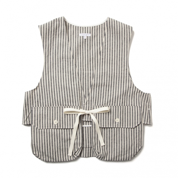 エンジニアドガーメンツ　フォウル　ベスト　グレー Engineered Garments - Fowl Vest - Lt.Wool Striped HB
