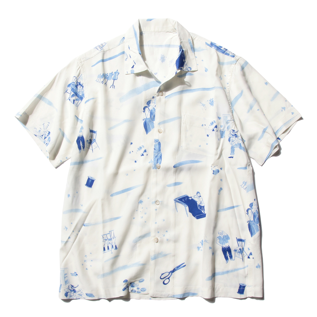 Porter Classic / ポータークラシック | ALOHA SHIRT - White | 通販 