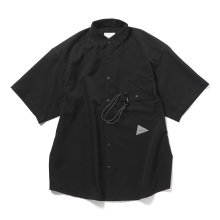 and wander / アンドワンダー | dry breathable SS shirt - Black