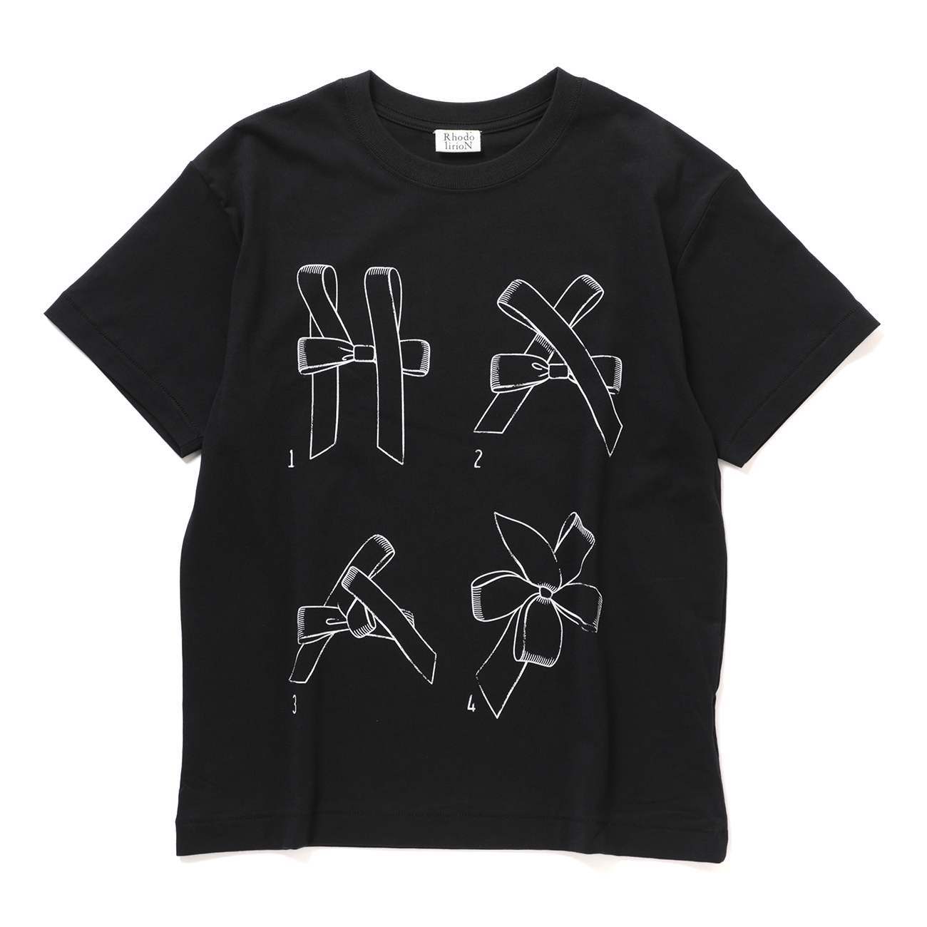 新品 RhodolirioN リボン Tシャツ ロドリリオン RhodolirioN / ロドリリオン | Printed Making a bow with Ribbon Tee